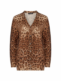 Кардиган с леопардовым принтом Dolce&amp;Gabbana