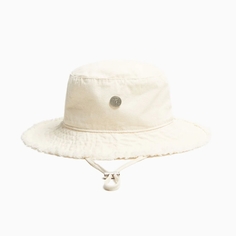 Шляпа Bershka Washed Effect Cotton Bucket, белый