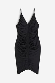 Платье H&amp;M Ruched Bodycon, черный H&M