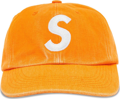Бейсболка Supreme Pigment Canvas S Logo 6-Panel, оранжевый