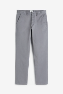 Брюки H&amp;M Slim Fit Cotton Chinos, серый H&M