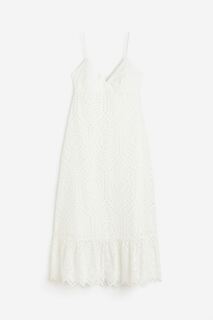 Платье H&amp;M Eyelet Embroidery, белый H&M