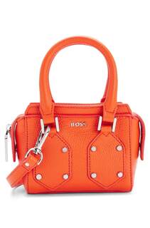 Мини-сумка Hugo Boss Grained-Leather With Branded Hardware, оранжевый