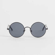 Круглые солнцезащитные очки H&amp;M, черный H&M