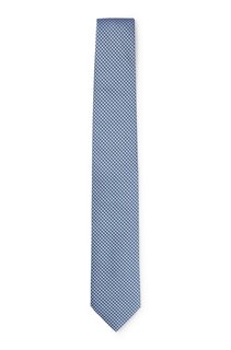 Галстук Hugo Boss Silk-blend With Jacquard Pattern, синий