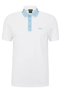 Рубашка-поло Hugo/Hugo Boss Regular-fit In Interlock Cotton, белый