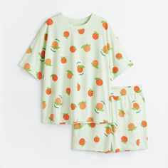 Пижама H&amp;M Jersey Oranges, светло-зеленый H&M