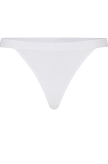 Трусы-стринги Hugo Boss String Briefs In Stretch Modal With Logo Waistband, белый