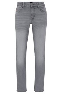 Джинсы Hugo Boss Slim-fit In Gray Super-stretch Denim, серый