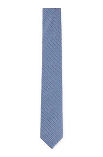 Галстук Hugo Boss Patterned In Silk-blend Jacquard, синий