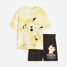 Комплект, футболка + шорты H&amp;M x Pokémon Printed, желтый/черный H&M