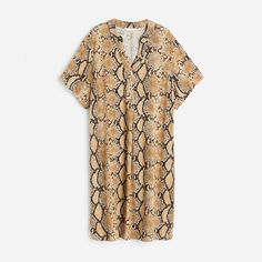 Туника H&amp;M V-neck Snakeskin-Patterned, бежевый H&M