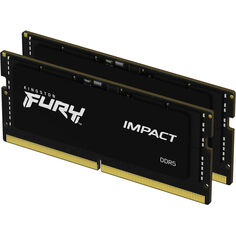 Модуль памяти Kingston FURY Impact 32Гб (2x16Гб), 4800 МГц, DDR5, KF548S38IBK2-32, черный