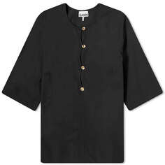 Блуза GANNI Cotton, черный
