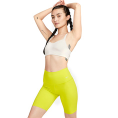Шорты Nike Zenvy Women&apos;s Gentle-Support High-Waisted Biker, желто-салатовый