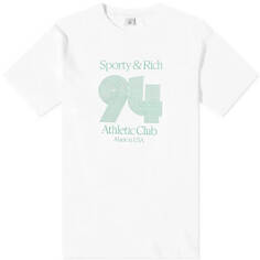 Футболка Sporty &amp; Rich 94 Athletic Club, белый/зеленый