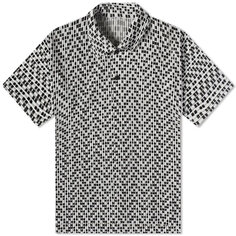 Рубашка Homme Plissé Issey Miyake Polo, белый, черный