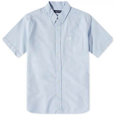 Оксфордская рубашка с коротким рукавом Fred Perry, светло-дымчатый