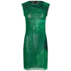 Платье Ottolinger Mesh Cowl Neck, темно-зеленый