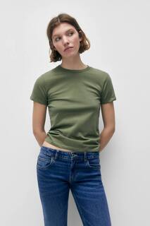 Базовая футболка с коротким рукавом Pull&amp;Bear, зеленый