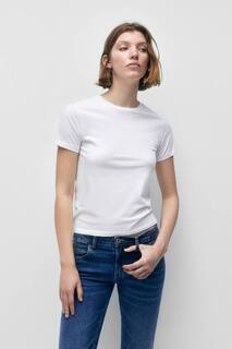 Базовая футболка с коротким рукавом Pull&amp;Bear, белый