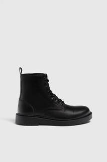 Базовые ботинки на шнуровке Pull&amp;Bear, черный