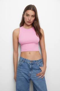 В комплекте 3 майки в рубчик Pull&amp;Bear