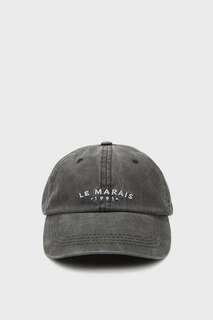 Выцветшая кепка Le Marais Pull&amp;Bear, антрацитовый серый