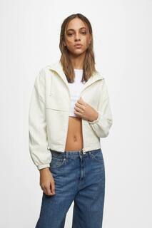 Короткая легкая куртка с карманами Pull&amp;Bear, экрю