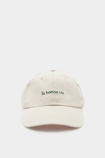 Выцветшая кепка с вышивкой La bonne vie Pull&amp;Bear, белый