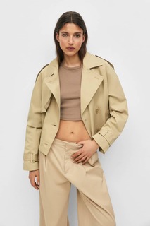 Короткий плащ Pull&amp;Bear, песочный