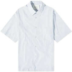 Рубашка Studio Nicholson Pete Oversized Short Sleeve, белый/черный