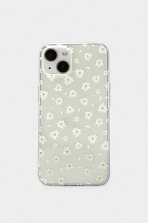 Прозрачный чехол для iPhone с цветочным принтом Pull&amp;Bear, белый
