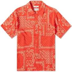 Рубашка Nudie Aron Bandana Vacation Shirt, красный