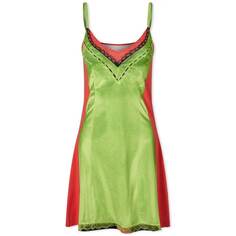 Мини-платье Y-project X Jean Paul Gaultier Trompe L&apos;oeil, красный/зеленый