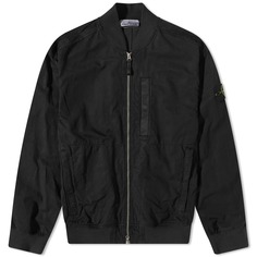 Куртка-бомбер Stone Island Cupro Cotton Twill, черный