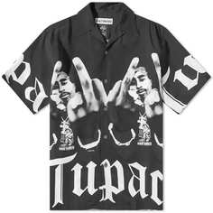 Рубашка Wacko Maria Tupac Short Sleeve Type 1 Hawaiian Shirt, черный