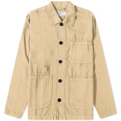 Куртка-рубашка Universal Works Herringbone Cotton Field, бежевый