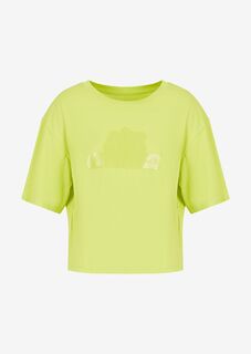 Укороченные футболка Armani Exchange, зеленый