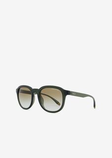 Круглые мужские солнцезащитные очки Armani Exchange, зеленый