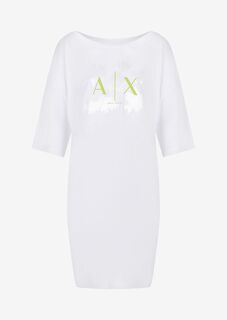 Короткое платье Armani Exchange, белый