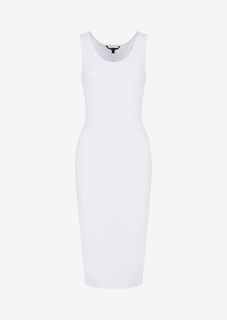 Облегающее платье миди Armani Exchange, белый