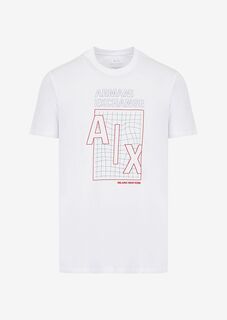 Приталенные футболка Armani Exchange, белый