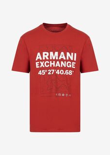 Футболка стандартного кроя Armani Exchange, красный