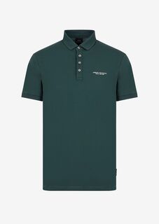 Рубашка-поло Milano New York из хлопка Armani Exchange, зеленый