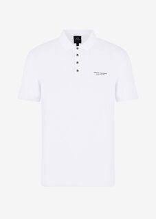 Рубашка-поло Milano New York из хлопка Armani Exchange, белый