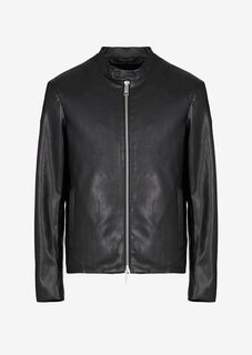 Байкерская куртка из искусственной кожи Armani Exchange, черный