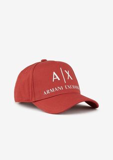 Хлопковая бейсболка Armani Exchange, красный