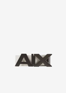 Кожаный ремень с пряжкой-логотипом Armani Exchange, белый