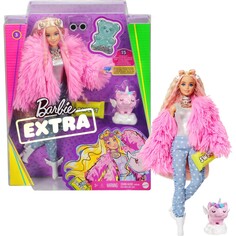 Кукла Barbie Экстра кукла единорог в розовой куртке